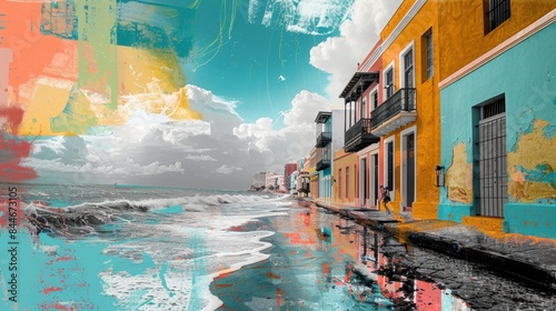 Spanish Colonial Architecture of San Juan Art Collage