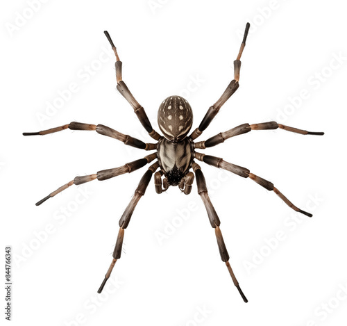 Spider Top View Isolated on Transparent Background 