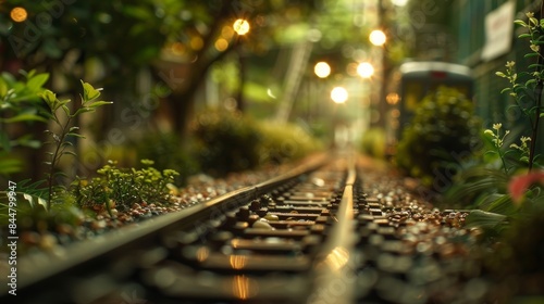 The hum of electric lights mingled with the vibrations of passing trains in the defocused background giving the artificial jungle of iron an almost organic feel. .