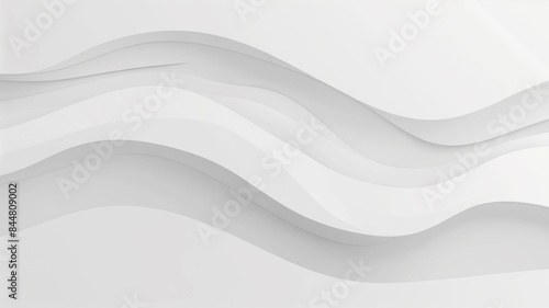 Abstract white curved blocks 3D background
