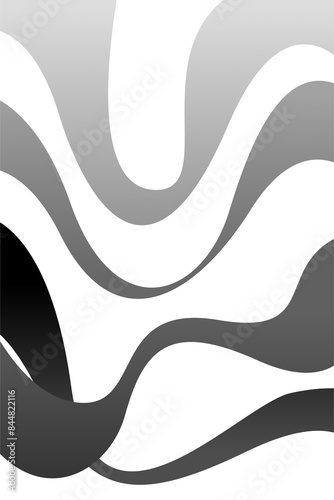 Abstract Curvilinear Beige Black Background