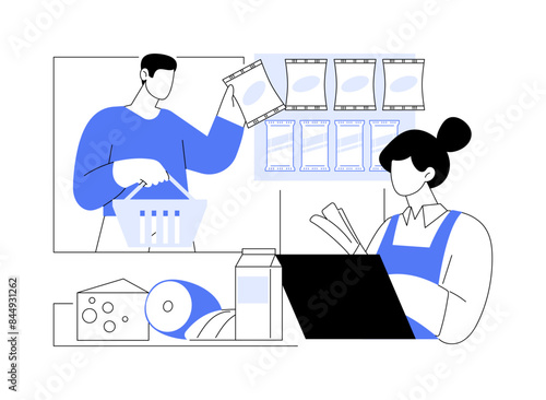Check out counter isolated cartoon vector illustrations.