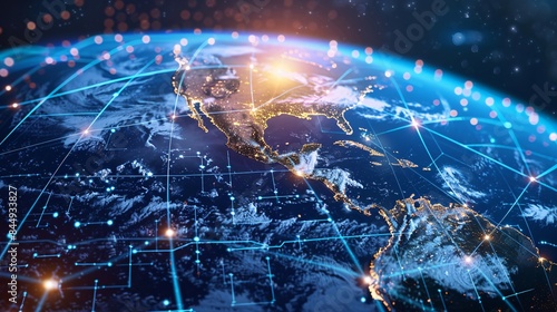 Global Network Connections: North America in Focus