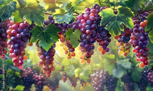 Grapevine with ripe grapes