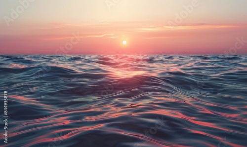 Ocean horizon at sunset