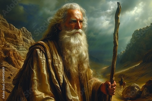 Divinely Guided Journey: Moses Leads Israelites through Wilderness to Promised Land