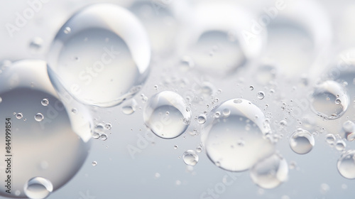 Air bubbles or liquid drops or dew drops.