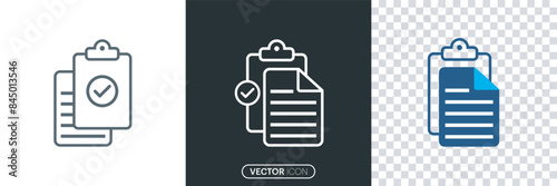 Document icon set. Paper document icon set. two colored and black folded written paper vector icons designed in filled, Edit document symbol. vector illustration. 