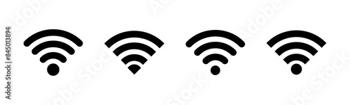 Wifi icon set. signal vector icon. Wireless icon vector