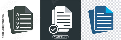  Document icon set. Paper document icon set. two colored and black folded written paper vector icons designed in filled, Edit document symbol. vector illustration.