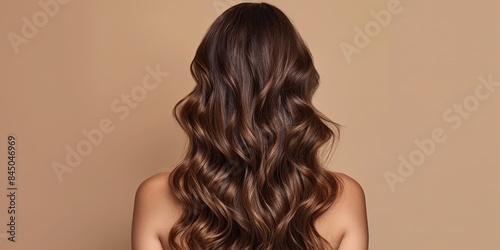 Long Wavy Brown Hair on a Bare Back
