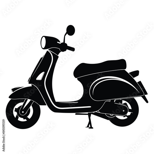 Scooter graphic silhouette vector