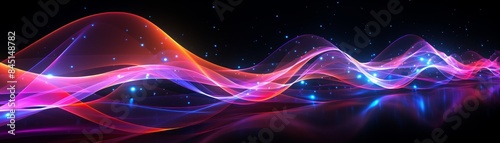 Vibrant Waveforms in Motion