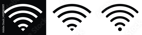 wifi icon. wireless and Wi-Fi network connection symbol for app, ui and website. vector illustration on transparent background.