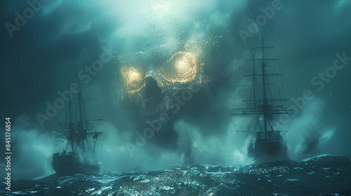 pirate ghosts in the scary sea