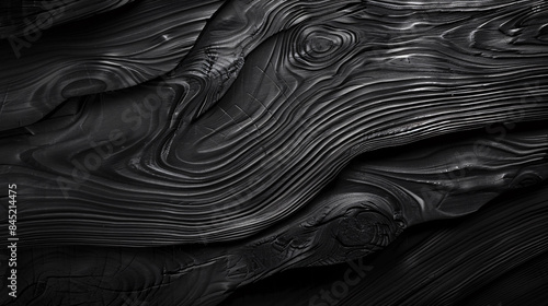 a black wood grained surface