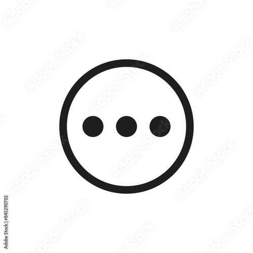 Three dots icon vector. Element of minimalistic icon for mobile concept and web apps