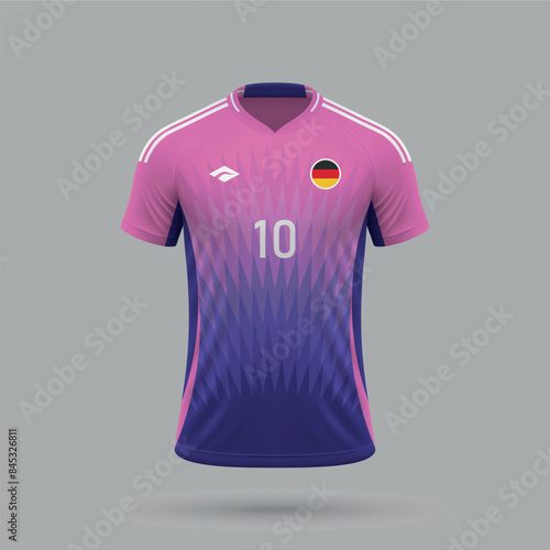 3d realistic soccer away jersey Germany national team 2024