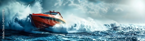 High Speed Boat Racing on Turbulent Ocean Waves