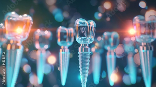 Dental Implants with Light Trails