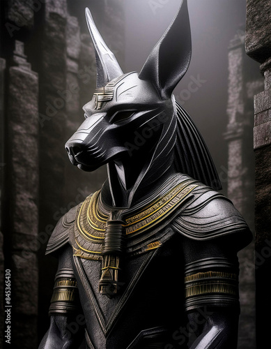 Anubis dios del inframundo en el reino antiguo de Egipto 