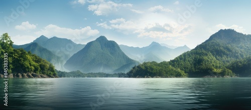 Water Landscape. Creative banner. Copyspace image