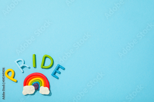 LGBT parade concept, word on light background.