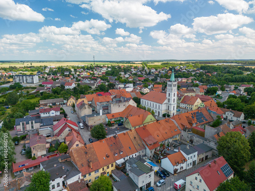 The town of Sława on Lake Sławskie in the Lubusz Voivodeship, Poland