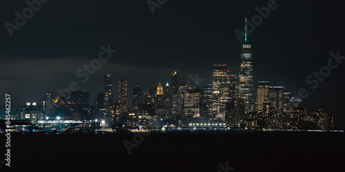 Lower Manhattan at Night Panorama