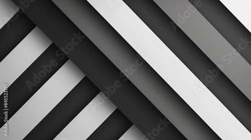 An abstract geometric pattern background with diagonal stripes alternating in width black and white colors