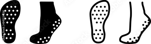 Antislip socks icon , vector illustration