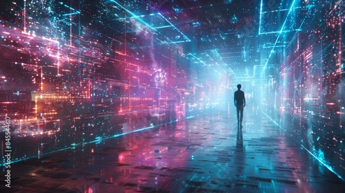 Cyberspace Odyssey: Navigate through the digital expanse of cyberspace, where virtual landscapes come to life in a captivating odyssey of pixels and code, blurring the lines between reality and