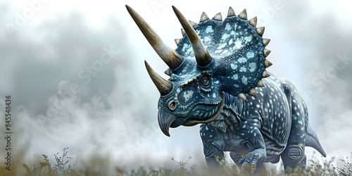 Triceratops A Majestic Creature in the Prehistoric World of Dinosaurs. Concept Prehistoric Creatures, Triceratops, Dinosaurs, Ancient World, Extinct Animals