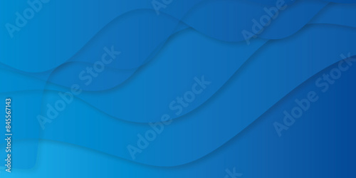 Vector paper cut backgrounds with colorful paper cut shapes texture. Blue abstract paper wave layer paper cut background.