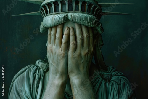 Cloaked in Grief: Lady Liberty's Hidden Heartache