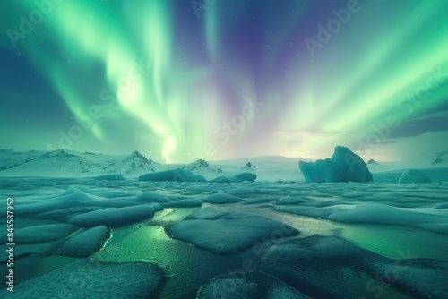 Icelandic Aurora Reverie: Nature's Breathtaking Display