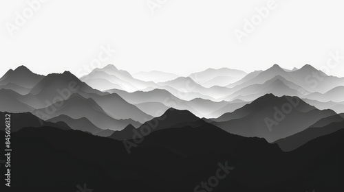 Unnatural silhouettes of hills and mountains at a uniform height