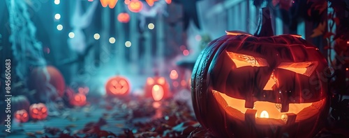 Hosting a costume party for Halloween, October 31st, spooky costumes and themed decorations, 4K hyperrealistic photo.