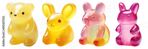 Cute animals jelly gummy set