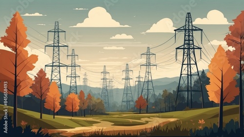 Illustration of renewable energy sources