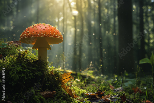 Fly Agaric mushroom in the woods