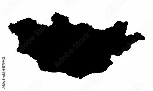 Mongolia silhouette map