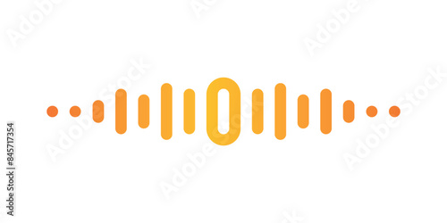 Letter O with pulse music player element. Audio wave logo design. Premium Vector