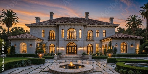 A luxurious classic-style mansion in Beverly Hills, California.