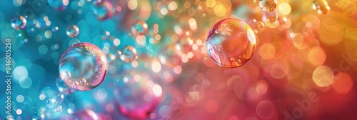 Abstract colourful soap bubbles background
