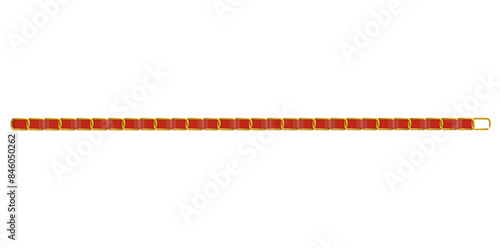 Horizontal View Of Realistic Leather Belt With Metal Buckles, Clothing Accessory Vector Illustration. 