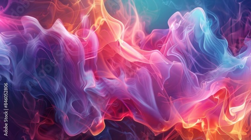 Mesmerizing patterns and brilliant colors make this vibrant smoke photography stand out