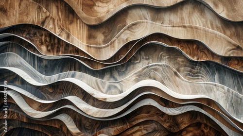 wood carving layers, abstract woodcut layer art background