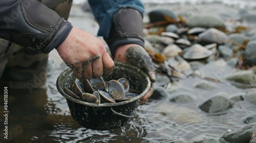 Viewers are taken on a foraging adventure as the host collects fresh clams for an islandstyle clam bake.