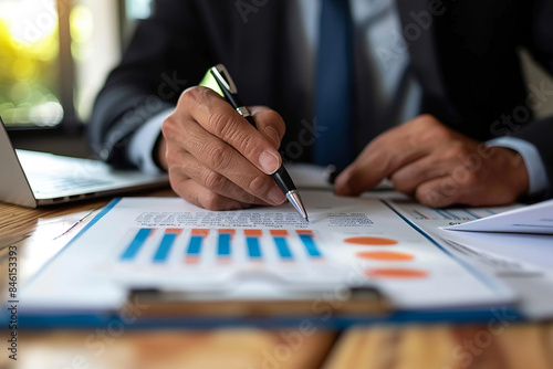 A financial advisor conducting a risk assessment for a client. financial advisor conducting